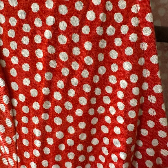 Boden Cassia Wrap Midi Dress / Size 8 (8R) / Red and White Dot - Picture 4 of 6